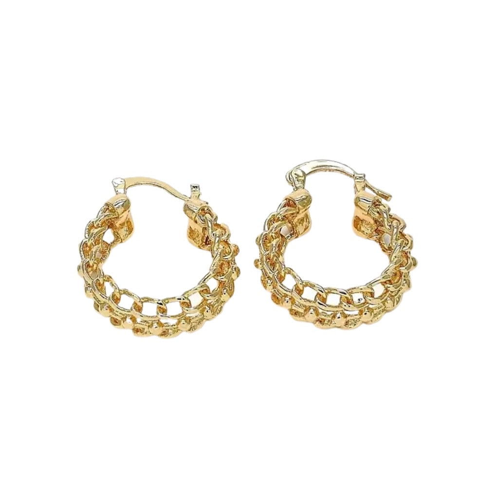 Gold Cable Small Hoops