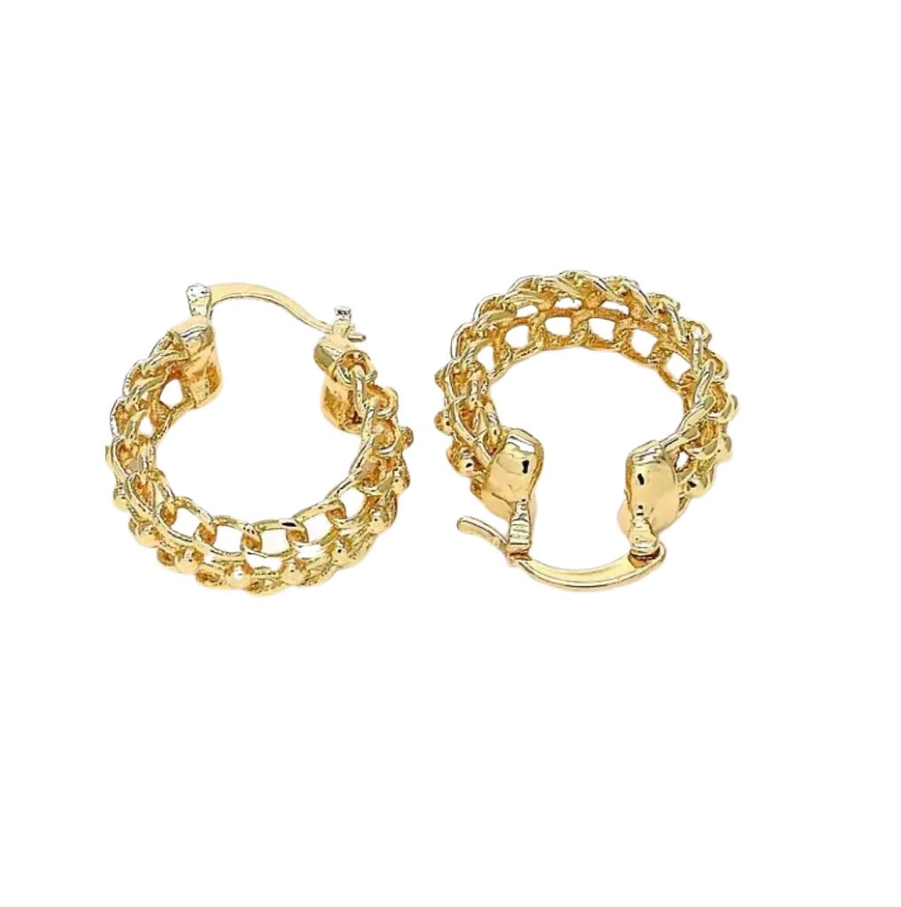 Gold Cable Small Hoops