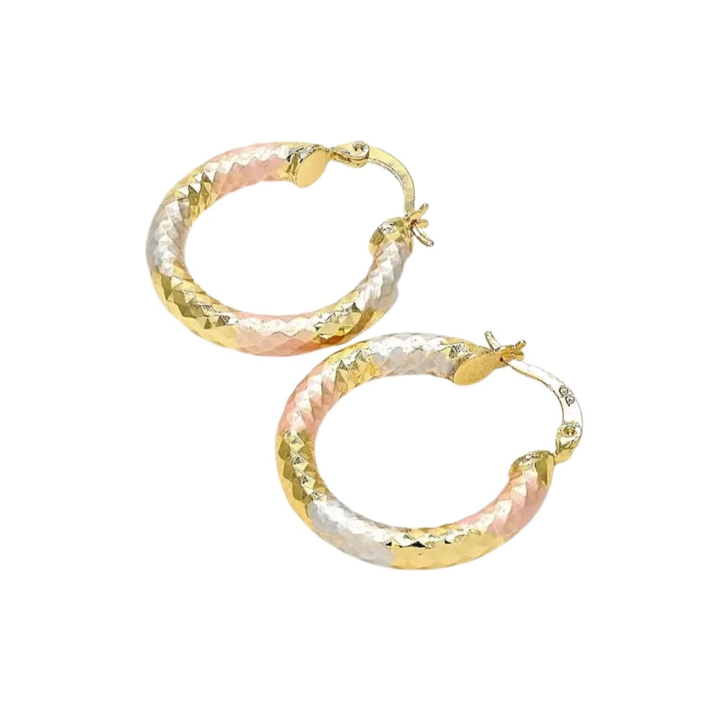 Tri Color Small Hoops